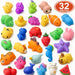 Squishies, 32 Pack Mochi Squishy Toys - Kawaii Cat Squishys Slow Rising Animals - Party Favors, Goodie Bag, Birthday Gif
