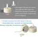 Ivory Flameless Wax Tealights with Remote Batteries, Realistic Flickering LED Tea Votive Candles Set of 10