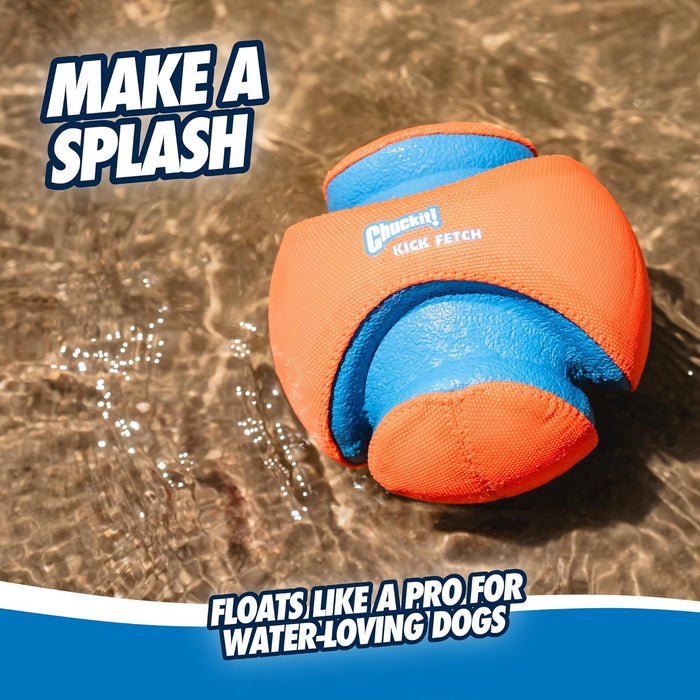 Kick Fetch Ball Dog Toy, Large, 8in, for Large Dogs, Floats