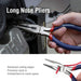 Large Pliers & Wrench Set 6-Piece (10" Water Pump, 10" Slip Joint, 8" Long Nose, 8" Linesman, 6" Diagonal, 8" Adjustable Wrench) for DIY & Home Use, W001329A