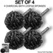 Bath Loofah Sponge for Shower - Body Scrubber 4-Pack Black