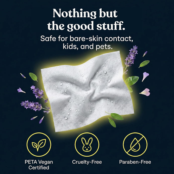 Yoga Mat Cleaning Wipes (Lovely Lavender), 1 (1 Pouch = 30 Wipes)