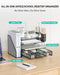 Desk File Organizer, 4 Tier Desktop Paper Letter Tray Organizer with Drawer and 2 Pen Holders, Office Desk Accessories &