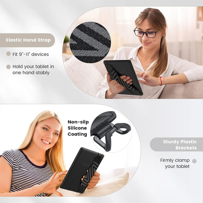 Security Hand-Strap for 9-11 Inch Tablets, Black