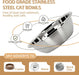 Elevated Cat Bowl, Raised Cat Food and Water Bowl Set for Indoor Cats, Splash Proof with 2 Stainless Steel Pet Food Bowl