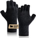 Merino Wool Fingerless Gloves for Men Women Half Finger Gloves Thermal Soft Knit Liner for Hunting Fishing Hiking