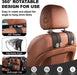 Suede Car Headrest Hooks Universal Heavy Duty Back Seat Hanger(Black)