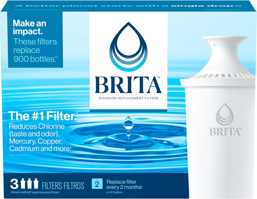 Original Replacement Water Filter, Pitchers and Dispensers, 3 Pack