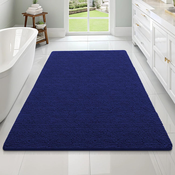 Bathroom Rugs 30X20, Extra Soft Absorbent Chenille Bath Rugs, Rubber Backing Quick Dry, Machine Washable Bath Mats for Bathroom Floor, Tub and Shower, Home Decor Accessories, Grey