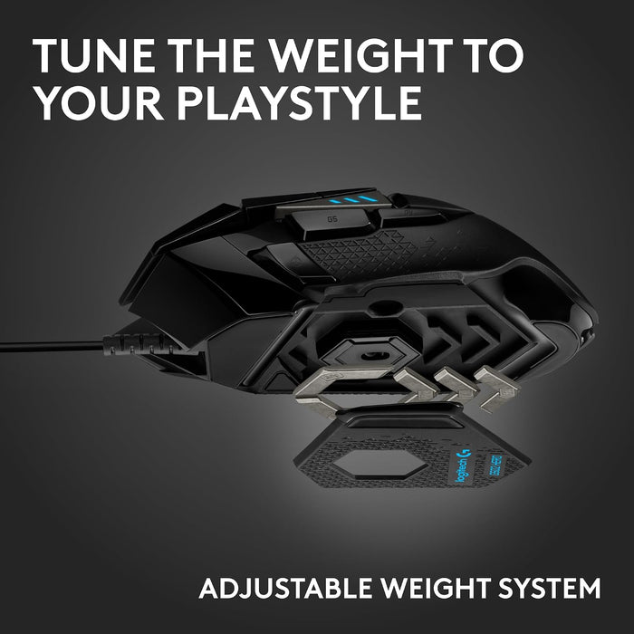 Logitech G502 Hero Wired Gaming Mouse - Black
