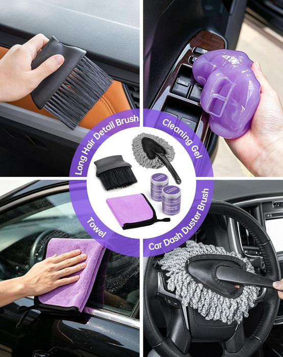 Car Cleaning Kit with Vacuum,Deep Cleaning for Interior Detailing