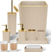 Bathroom Accessories Set - Gorgeous 10PC Beige Bathroom Set