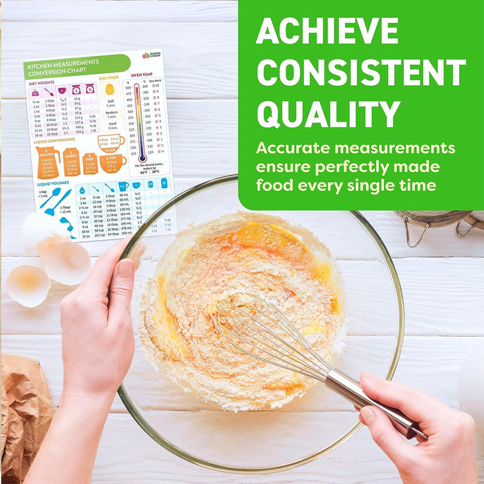 Kitchen Conversion Chart Magnet 1pc - Baking Supplies & Accessories - 6” x 8” Magnetic Kitchen Gadgets Measurement Conversion Chart for Cooking - Waterproof Baking Essentials, Cooking Gifts for Women