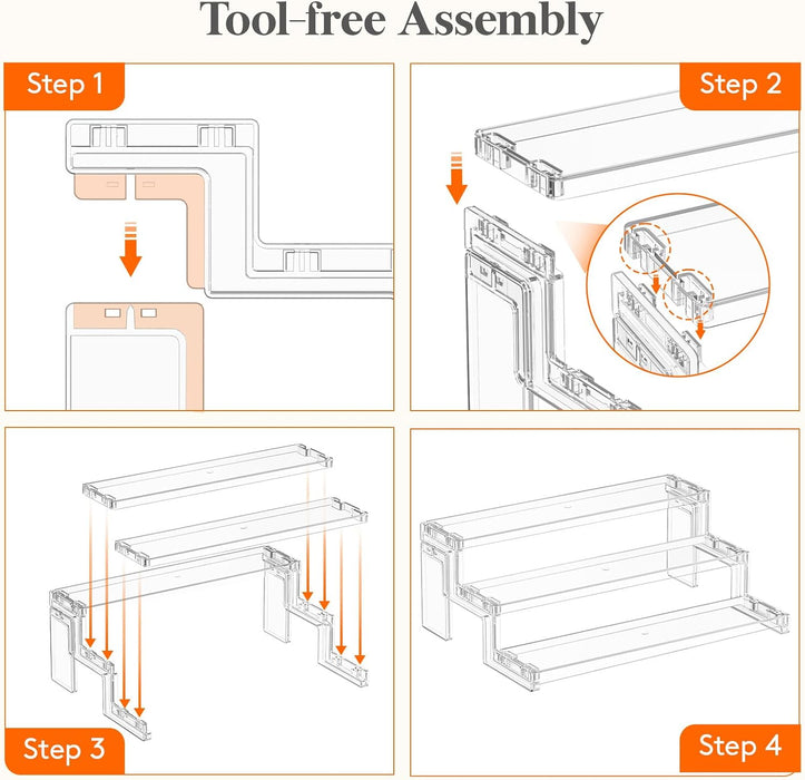 12″ Spice Rack, Perfume Cologne Stand, Tool-Free Assembly, 1 Pcs