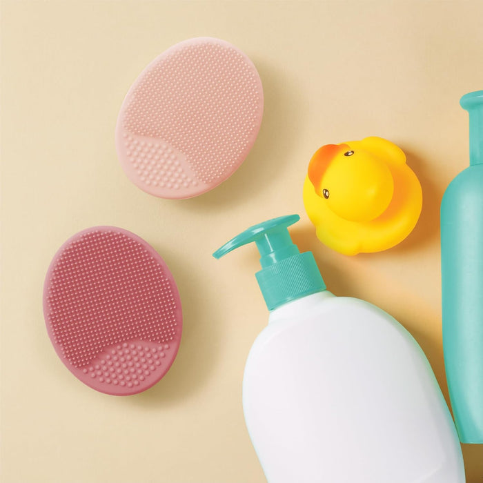 Cradle Cap Brush for Baby, 2 Pack, 2" x 2.5", Pink