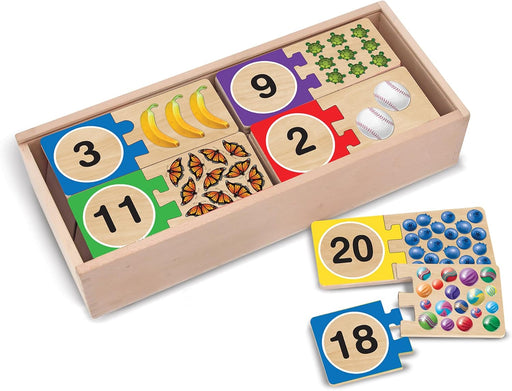 Melissa & Doug Self-Correcting Wooden Number Puzzles Set