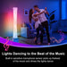 61'' RGB LED Corner Floor Lamp, Unique Hourglass Shade, Round