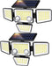 Solar Outdoor Lights - 3000LM 188 LED Motion Sensor Outdoor Lights, 4 Heads Security Light,IP65 Waterproof, Easy Install