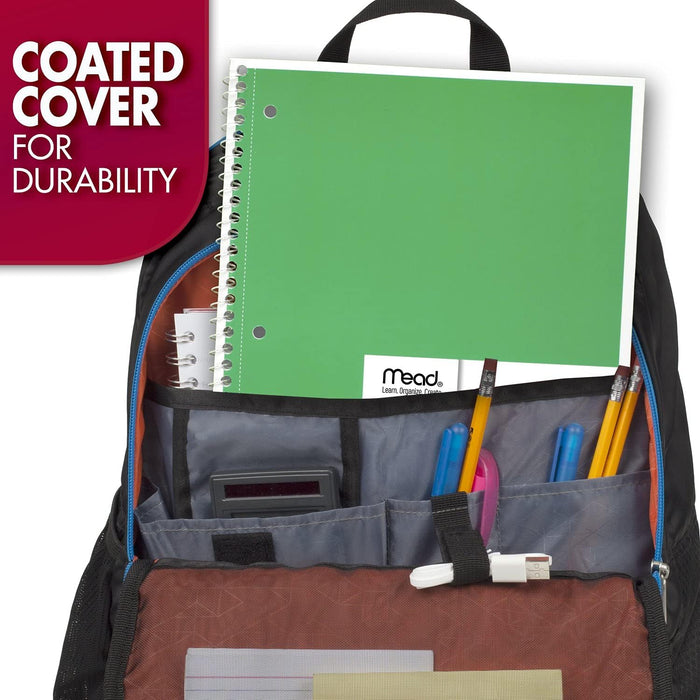 Spiral Notebook, 24 Pack, 1 Subject, Wide Ruled Paper, 7-1/2" x 10-1/2", 70 Sheets per Notebook, Colors Will Vary (930203-ECM25)