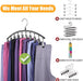 1/2/3PCS Legging Organizer for Closet, Pants Hangers With10 Clips Holds Space Saving Hanging Closet Organizer