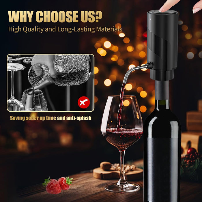 Electric Wine Dispenser Automatic Wine Aerator Rechargeable