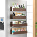 4 Pack Magnetic Spice Storage Rack Organizer for Refrigerator and Oven, Black Fridge Organizers and Storage