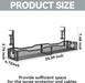 Cable Management, 25.3'' Under Desk Cable Management Tray No Drill