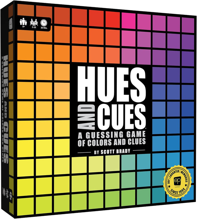 HUES and CUES - Vibrant Color Guessing Board Game for 3-10 Players Ages 8+, Connect Clues and Guess from 480 Color Squar