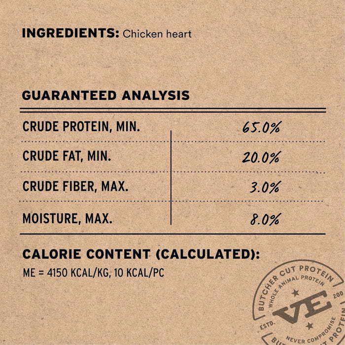 Freeze Dried Raw Chicken Hearts Dog Treats, 1.9 oz Bag