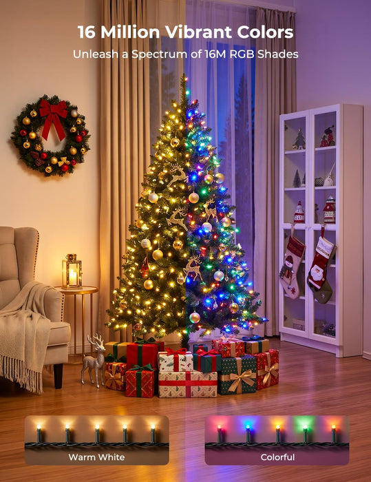 82ft 250LED Smart Color Changing Christmas Halloween Tree Lights