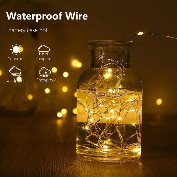 4 Pack Fairy Lights Battery Operated 16FT 50 LED String Lights Warm White