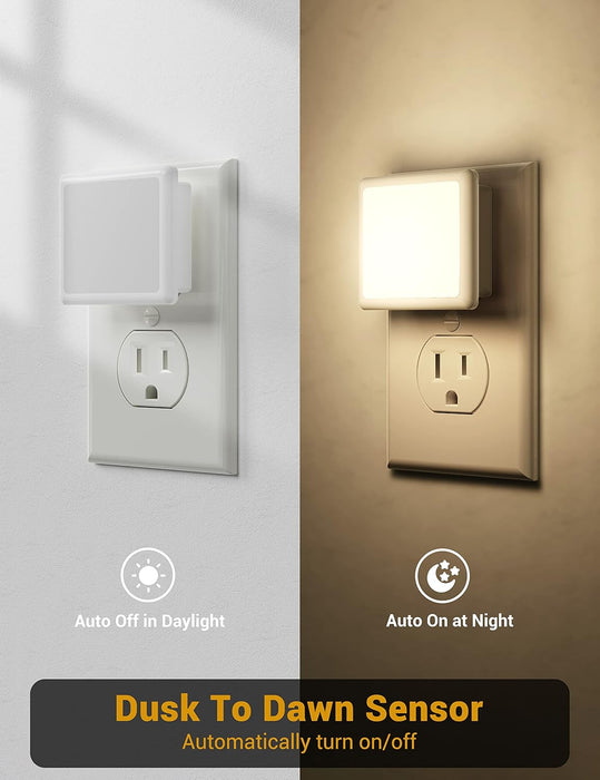 Night Lights Plug into Wall 2Pack,Plug in Night Light Dusk-to-Dawn