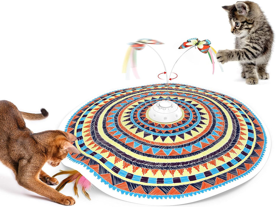 Cat Toys Chargeable, 3in1 Hide and Seek, Interactive Fun