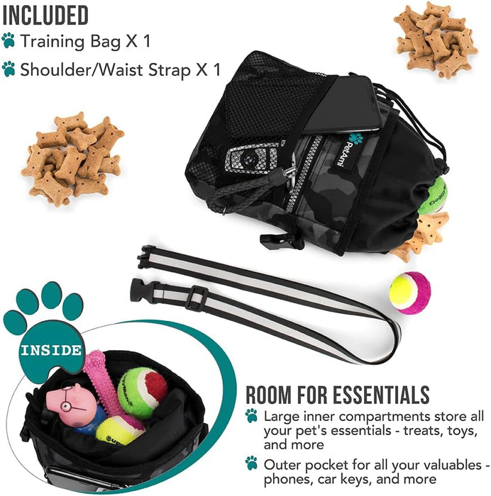 Hands-Free Dog Treat Pouch — Camo Black