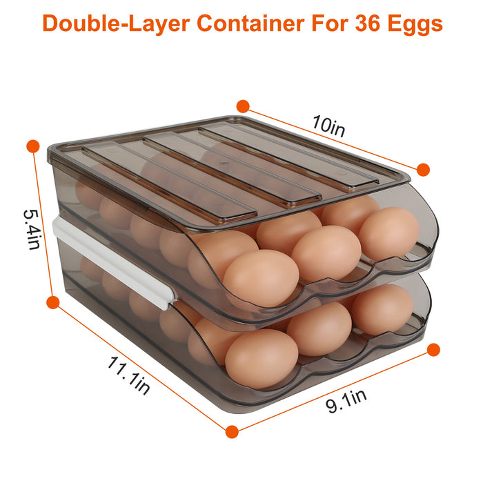 Double-Layer Rolling Egg Organizer