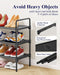 Shoe Rack for Closet, Shoe Storage, 27.6" Wide - 3 Tiers, Black