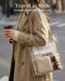 Travel Jewelry Case Organizer, Small Soft Jewellery Pouch -Oatmeal