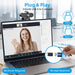 4K USB Webcam for PC,Auto Focus Streaming Web Cam,Dual Noise Reduction Mics