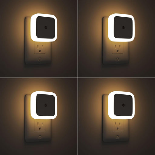 Night Light, Night Lights Plug into Wall 4-Pack, Nightlight Plug in Night Lights, Dusk to Dawn Night Lamp Led Night Light for Bedroom, Bathroom, Hallway Warm White