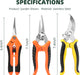 3 Pack Garden Pruning Shears Scissors Clippers Stainless Steel