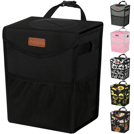 Car Trash Can with Lid Leakproof Car Garbage Bag Vehicle Trash Bin