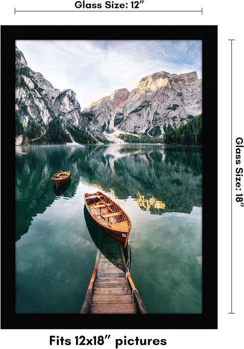 12x18 Picture Frame - Engineered Wood - Black