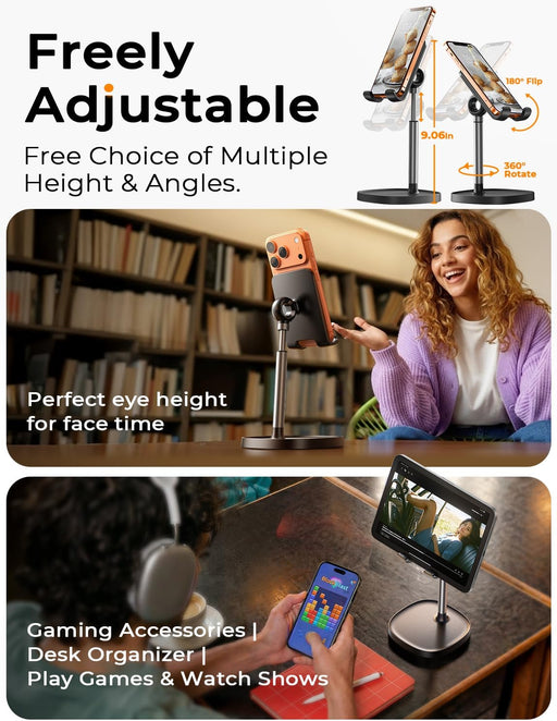 Cell Phone Stand Phone Holder for Desk, Office Decor Gadgets for Men