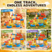 Electric Train Set for Kids, Race Track Car STEM Kit (170 Pcs)