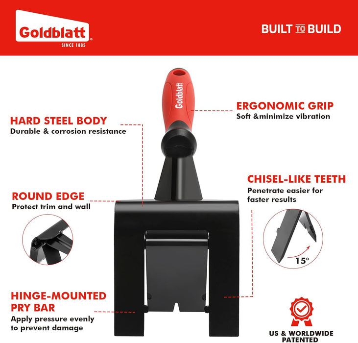 Trim Puller, 4-Inch Tile Removal Tool Baseboard Removal Tool