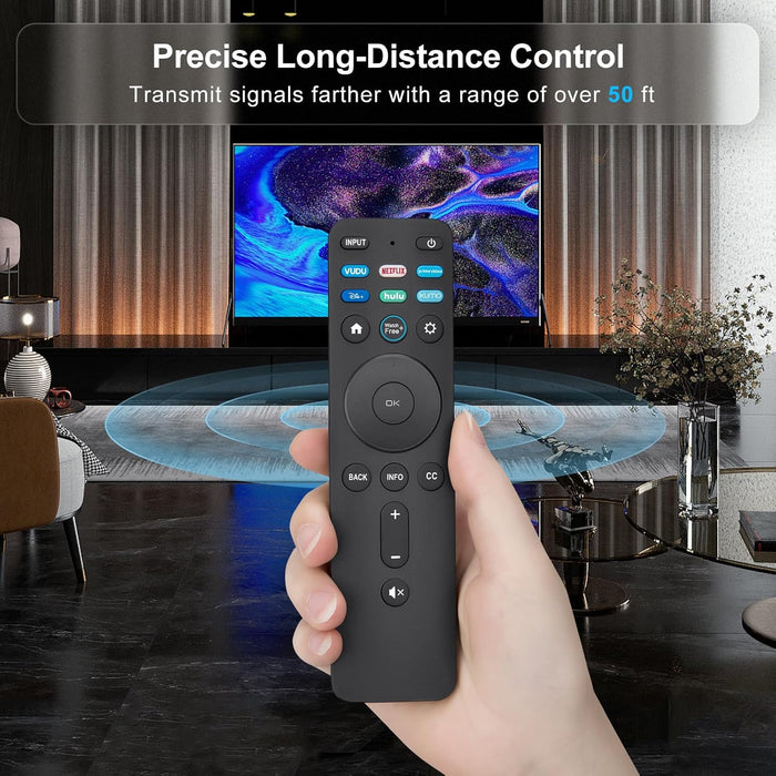 Universal Remote Replacement XRT260 for All VIZIO Smart TV Smartcast 4K P-Series V-Series D-Series M-Series XRT136 XRT140, with Buttons for Netflix Disney Prime Video Hulu (No Voice Function)