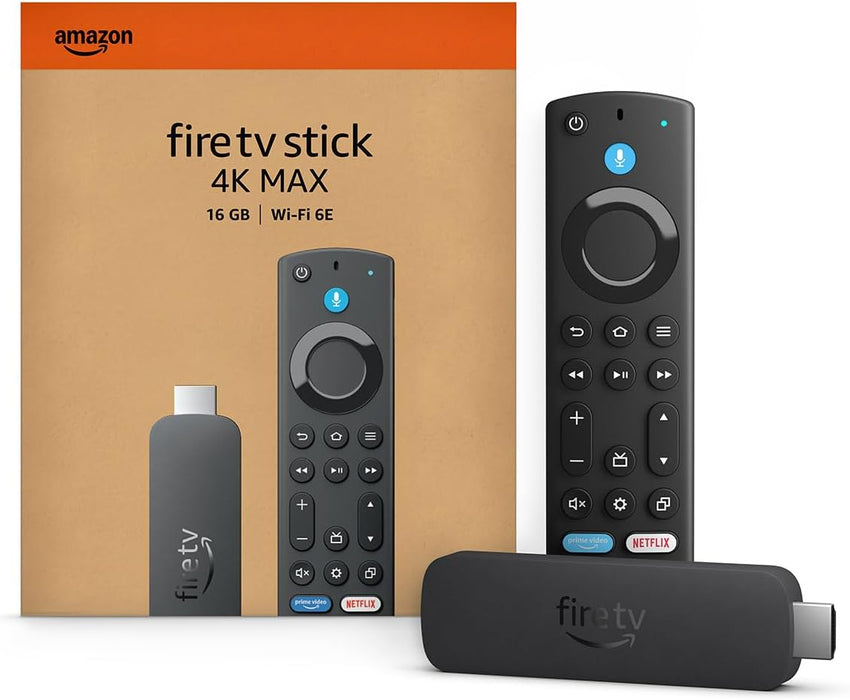 Fire TV Stick 4K Max (newest model), streaming device, with AI-powered Fire TV Search, supports Wi-Fi 6E, free & live TV