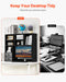 Three-Tier Desktop Bookshelf with Fabric Drawers