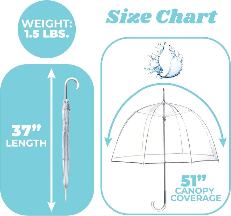 Adult Bubble Umbrella with Dome Canopy and Lightweight Wind and Rain Protection
