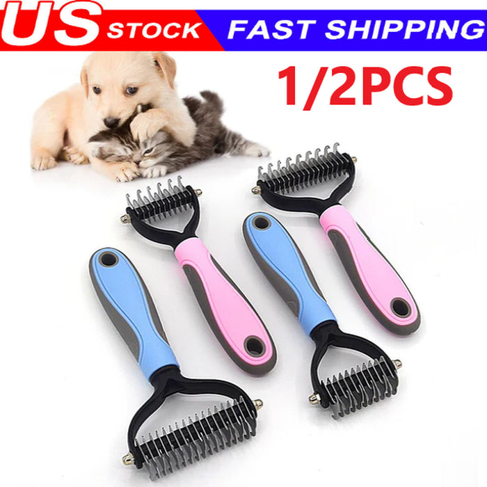 Dual-Sided Undercoat Grooming Rake